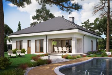  Projekt domu KA59 SZ (PKT1308) - projekt domu parterowego - Zdjęcie 2