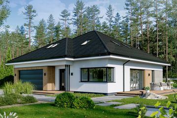  Projekt domu EG-91 wariant I (WWB1121) - projekt domu parterowego - Zdjęcie 1