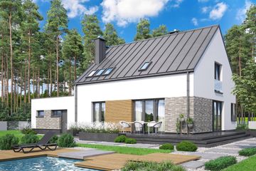  Projekt domu Tamarillo 6 modern s2 (WOF1177) - projekt domu parterowego z poddaszem - Zdjęcie 3