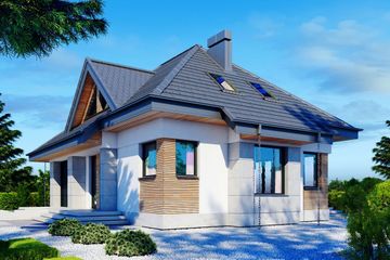  Projekt domu Mini Reksio N (BSB1156) - projekt domu parterowego z poddaszem - Zdjęcie 3