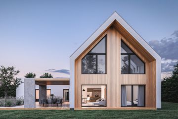  Projekt domu House x20 (WRG1099) - projekt domu parterowego z poddaszem - Zdjęcie 1
