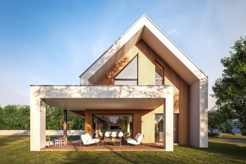  Projekt domu House x25 (WRG1100) - projekt domu parterowego z poddaszem - Zdjęcie 2