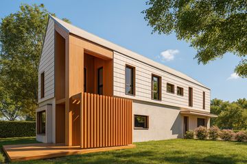  Projekt domu House x21 technologia HBE (WRG1102) - projekt domu parterowego z poddaszem - Zdjęcie 1