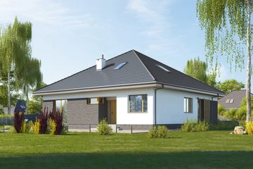  Projekt domu E-266b (WAX1218) - projekt domu parterowego - Zdjęcie 1