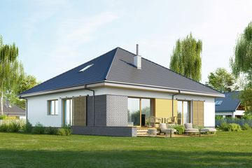  Projekt domu E-268a (WAX1219) - projekt domu parterowego - Zdjęcie 2