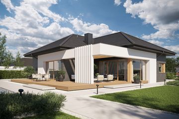  Projekt domu NewHouse 713 (KRZ1055) - projekt domu parterowego - Zdjęcie 1