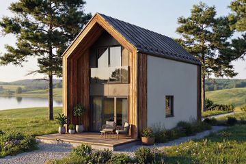  Projekt domu Jaskółka 2 (GDE1033) - projekt domu parterowego z poddaszem - Zdjęcie 1