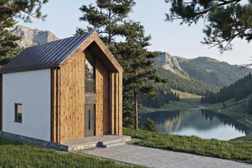  Projekt domu Jaskółka 2 (GDE1033) - projekt domu parterowego z poddaszem - Zdjęcie 2