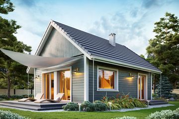  Projekt domu Erna drewniana (BSE1222) - projekt domu parterowego z poddaszem - Zdjęcie 2