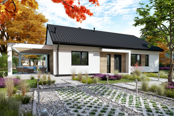  Projekt domu KA191 SZ (PKT1268) - projekt domu parterowego - Zdjęcie 1