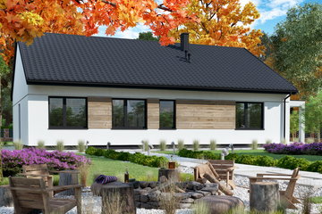  Projekt domu KA191 SZ (PKT1268) - projekt domu parterowego - Zdjęcie 2