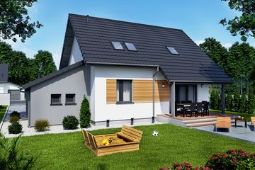  Projekt domu Santorini (SLN2801) - projekt domu parterowego z poddaszem - Zdjęcie 2