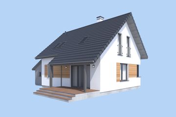  Projekt domu Santorini (SLN2801) - projekt domu parterowego z poddaszem - Zdjęcie 4