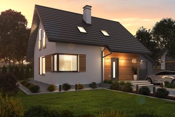  Projekt domu Santorini (SLN2801) - projekt domu parterowego z poddaszem - Zdjęcie 3