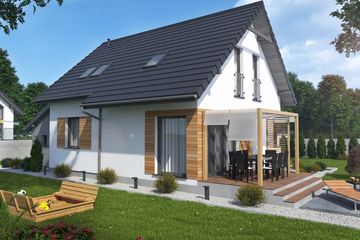  Projekt domu Santorini A (SLN2803) - projekt domu parterowego z poddaszem - Zdjęcie 2