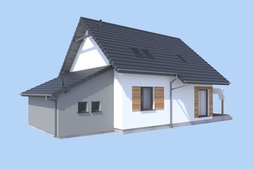  Projekt domu Santorini A (SLN2803) - projekt domu parterowego z poddaszem - Zdjęcie 3