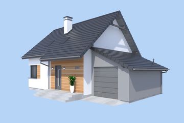  Projekt domu Santorini A (SLN2803) - projekt domu parterowego z poddaszem - Zdjęcie 4