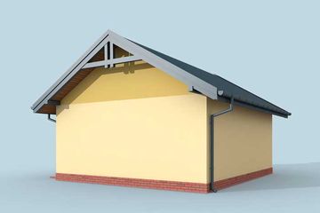  Projekt garażu G353 garaż dwustanowiskowy (SLN2804) - projekt garażu parterowego - Zdjęcie 3