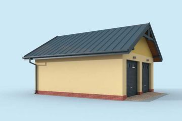  Projekt garażu G353 garaż dwustanowiskowy (SLN2804) - projekt garażu parterowego - Zdjęcie 4