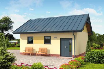  Projekt budynku gospodarczego G353 budynek gospodarczy (SLN2805) - projekt budynku parterowego - Zdjęcie 2