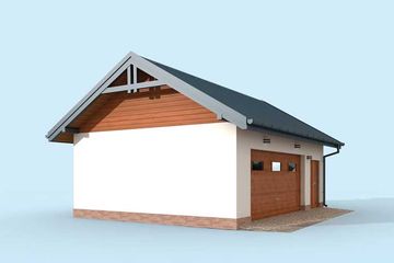  Projekt garażu G354 (SLN2807) - projekt garażu parterowego - Zdjęcie 4