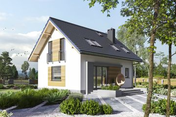  Projekt domu Malik Sol (1802) (KRD2921) - projekt domu parterowego z poddaszem - Zdjęcie 2