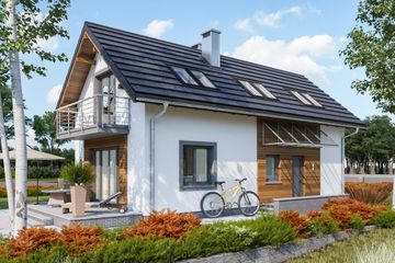  Projekt domu Longinus Sto Sol (1805) (KRD2922) - projekt domu parterowego z poddaszem - Zdjęcie 1