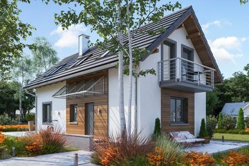  Projekt domu Longinus Sto Sol (1805) (KRD2922) - projekt domu parterowego z poddaszem - Zdjęcie 3