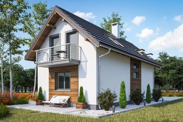  Projekt domu Longinus Sto Sol (1805) (KRD2922) - projekt domu parterowego z poddaszem - Zdjęcie 4