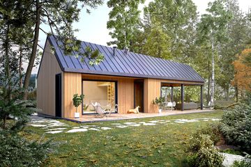  Projekt domu letniskowego Jaskier dr-S (BSA2333) - projekt domu letniskowego parterowego - Zdjęcie 2