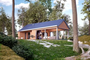  Projekt domu letniskowego Jaskier dr-S (BSA2333) - projekt domu letniskowego parterowego - Zdjęcie 4