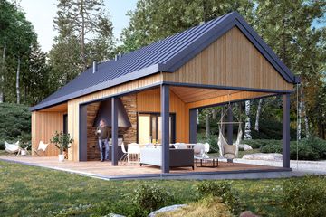  Projekt domu letniskowego Jaskier dr-S (BSA2333) - projekt domu letniskowego parterowego - Zdjęcie 6