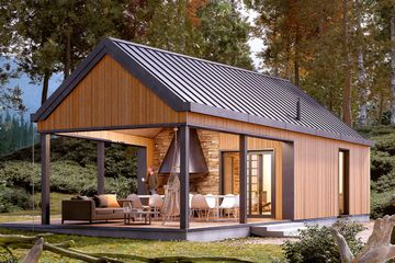  Projekt domu letniskowego Jaskier dr-S (BSA2333) - projekt domu letniskowego parterowego - Zdjęcie 1