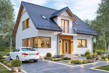  Projekt domu BW-27 wariant (JGC1250) - projekt domu parterowego z poddaszem - Zdjęcie 1