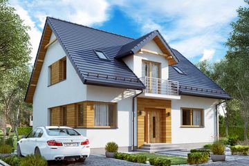  Projekt domu BW-27 wariant (JGC1250) - projekt domu parterowego z poddaszem - Zdjęcie 1