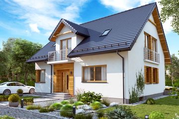  Projekt domu BW-27 wariant (JGC1250) - projekt domu parterowego z poddaszem - Zdjęcie 2