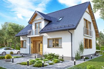  Projekt domu BW-27 wariant (JGC1250) - projekt domu parterowego z poddaszem - Zdjęcie 2