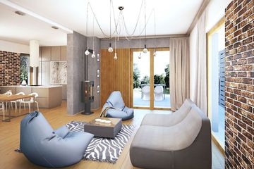  Projekt domu Asymetria (WRN1539) - projekt domu parterowego z poddaszem - Zdjęcie 5