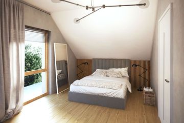  Projekt domu Asymetria (WRN1539) - projekt domu parterowego z poddaszem - Zdjęcie 7