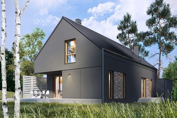  Projekt domu Asymetria 2 (WRN1540) - projekt domu parterowego z poddaszem - Zdjęcie 3