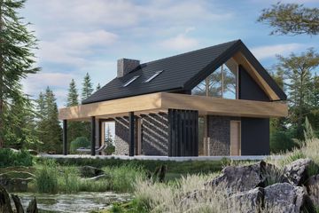  Projekt domu NewHouse 757 (KRZ1056) - projekt domu parterowego z poddaszem - Zdjęcie 3