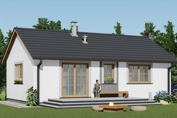  Projekt domu Domek Miodowy (003 ES 58) (SLF1112) - projekt domu parterowego - Zdjęcie 2