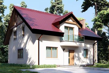  Projekt domu uA183 (WCB1398) - projekt domu parterowego z poddaszem - Zdjęcie 1
