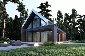  Projekt domu uA220 (WCB1403) - projekt domu parterowego z poddaszem - Zdjęcie 2