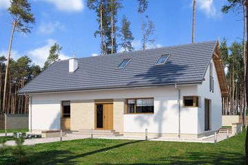  Projekt domu E-282 (WAX1220) - projekt domu parterowego - Zdjęcie 1