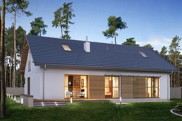  Projekt domu E-282 (WAX1220) - projekt domu parterowego - Zdjęcie 2