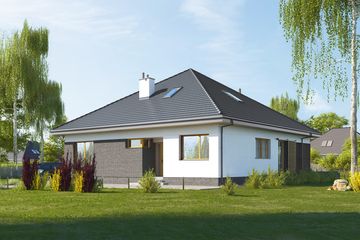  Projekt domu E-270a (WAX1221) - projekt domu parterowego - Zdjęcie 1