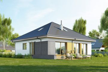  Projekt domu E-270a (WAX1221) - projekt domu parterowego - Zdjęcie 2