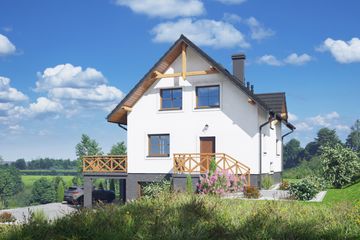  Projekt domu Jaworzynka nowa mg 7 (KRP2645) - projekt domu parterowego z poddaszem - Zdjęcie 2