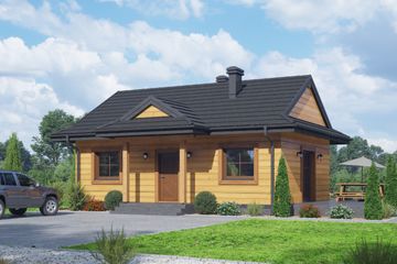  Projekt domu Miłków 15 dws (KRP2644) - projekt domu parterowego - Zdjęcie 1
